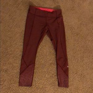 Lulu lemon tight stuff 7/8 reflective leggings